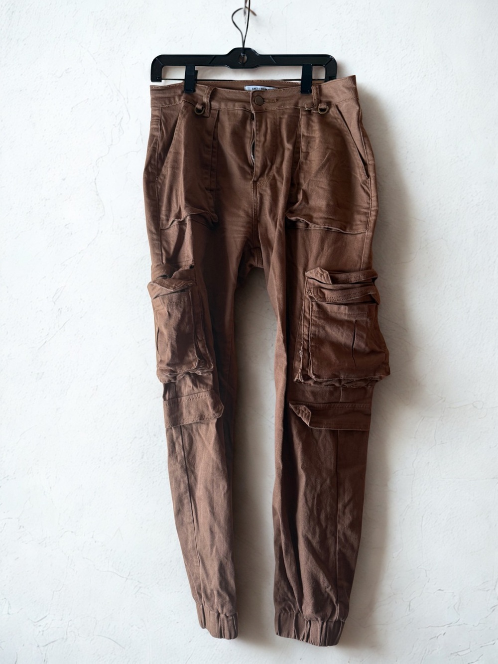 Brown Women’s Cargo Jogger Pants - Casual Utility Style